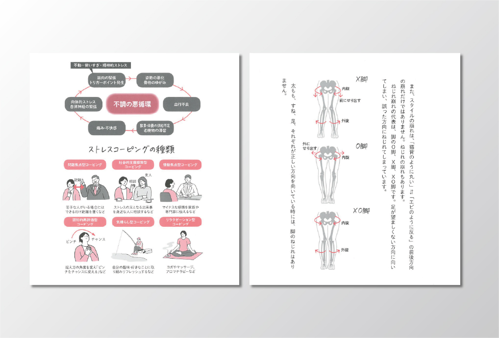 「健康長寿スクワット」本文ページイラスト